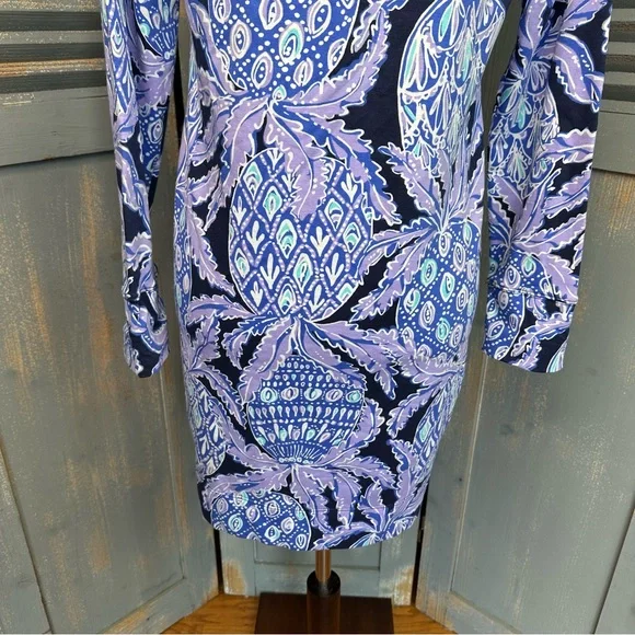 Lilly Pulitzer Skipper Popover Dress UPF 50+ Lilac Verbena Sz S - Picture 15 of 16